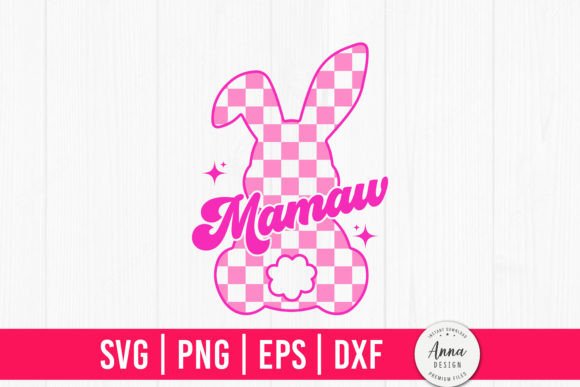Mamaw Easter Retro Pink Checkered Bunny Review