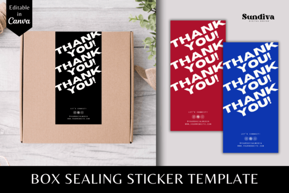 Review: Editable Box Sealing Stickers Template 2