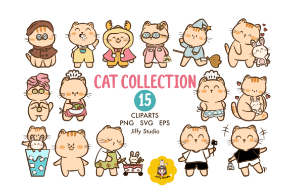 Reviewing Hand Draw Cat and Rabbit Clipart for Stitching