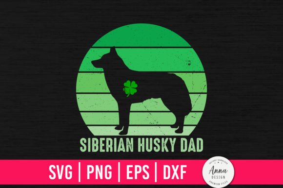 Stitching the Siberian Husky Dad St. Patrick’s Day Design
